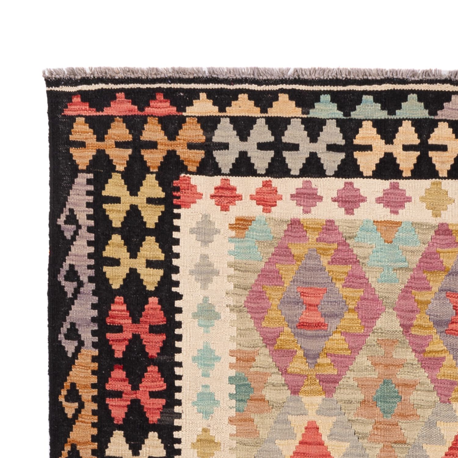 Kelim Rug - Splash - 209 x 148 cm - colorful