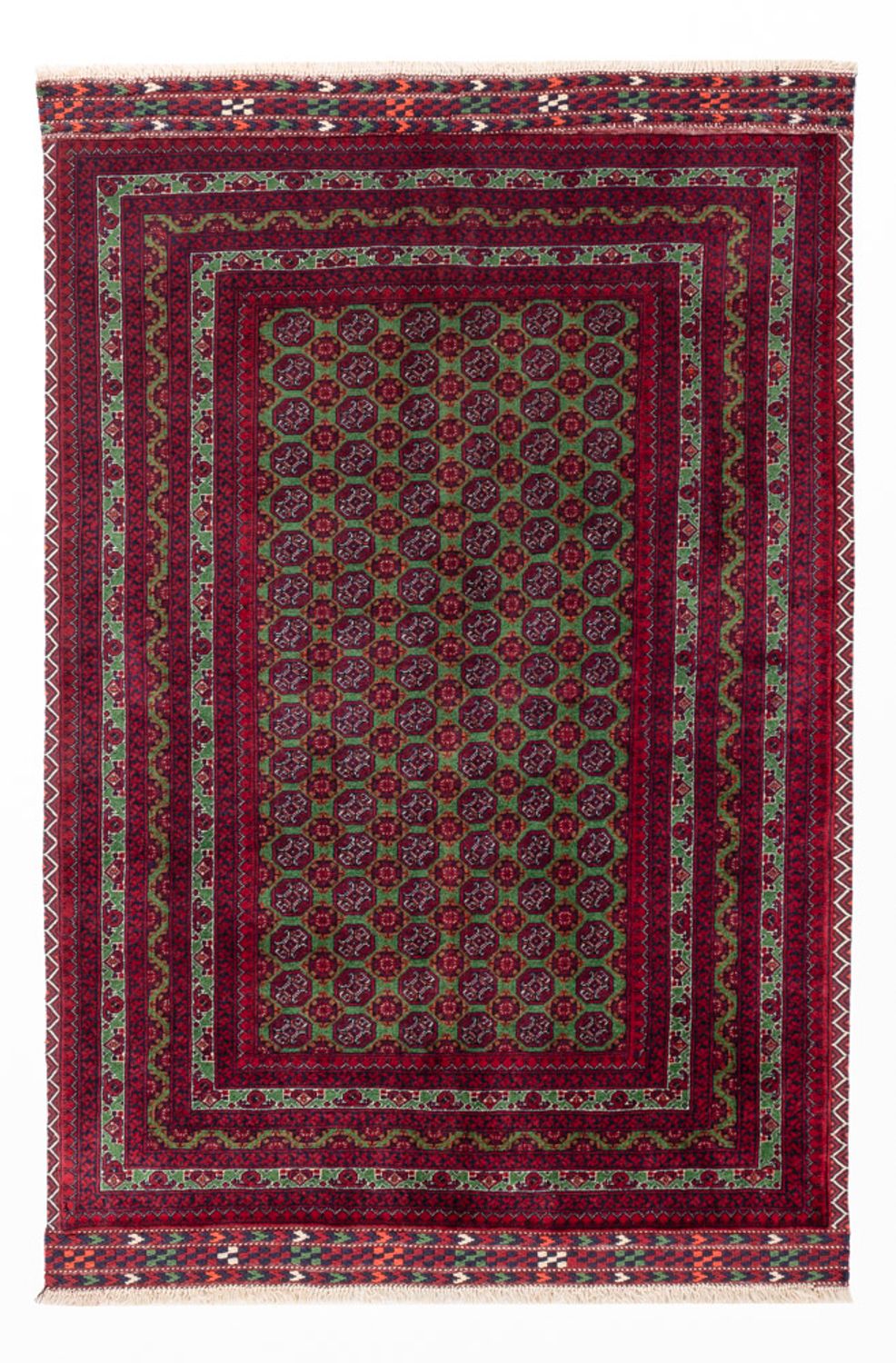 Afghaans tapijt - Koninklijke - 142 x 97 cm - groen