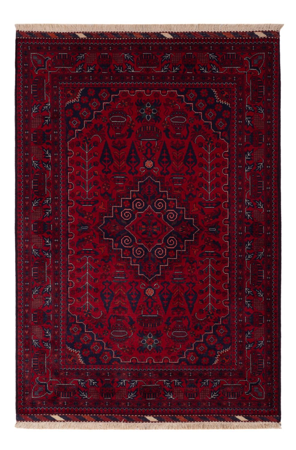 Afghaans tapijt - Koninklijke - 148 x 104 cm - rood