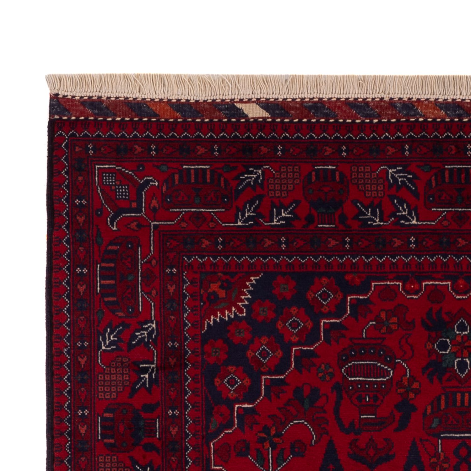 Afghaans tapijt - Koninklijke - 148 x 104 cm - rood