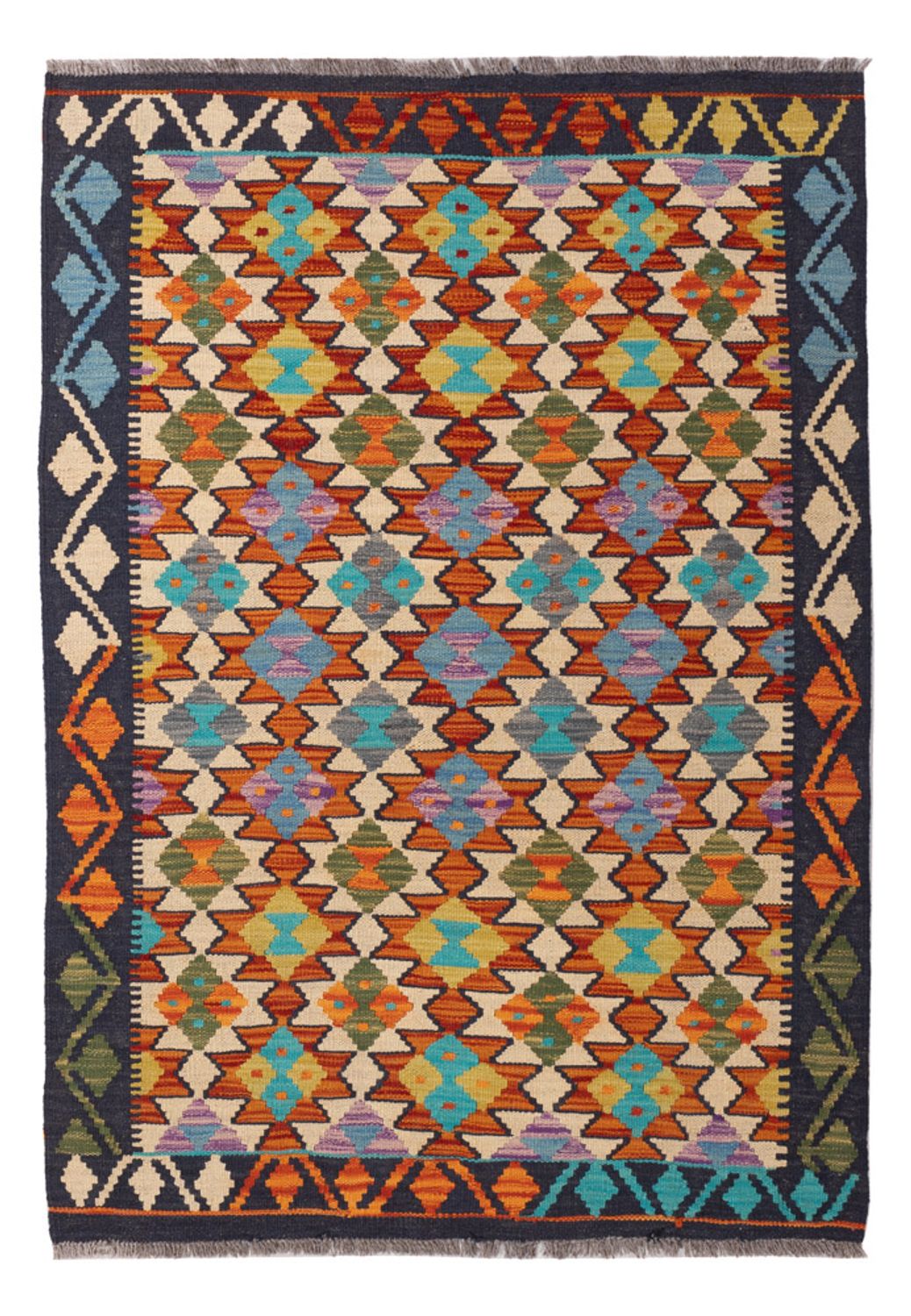 Kelimteppe - Splash - 147 x 103 cm - farget
