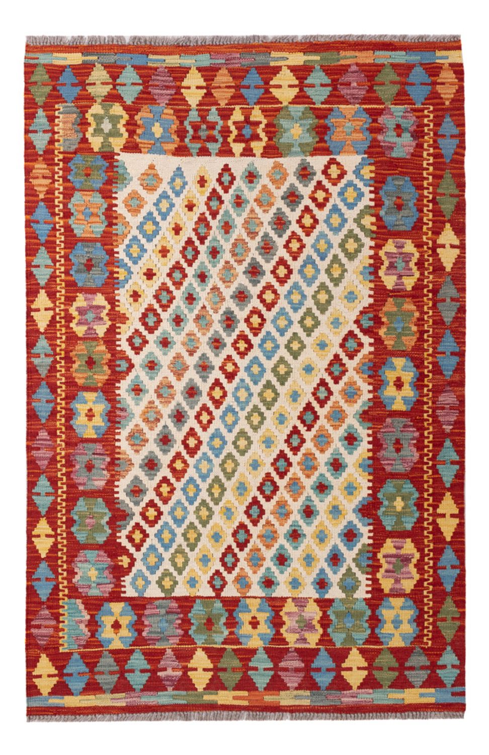 Kelim Rug - Splash - 155 x 102 cm - colorful