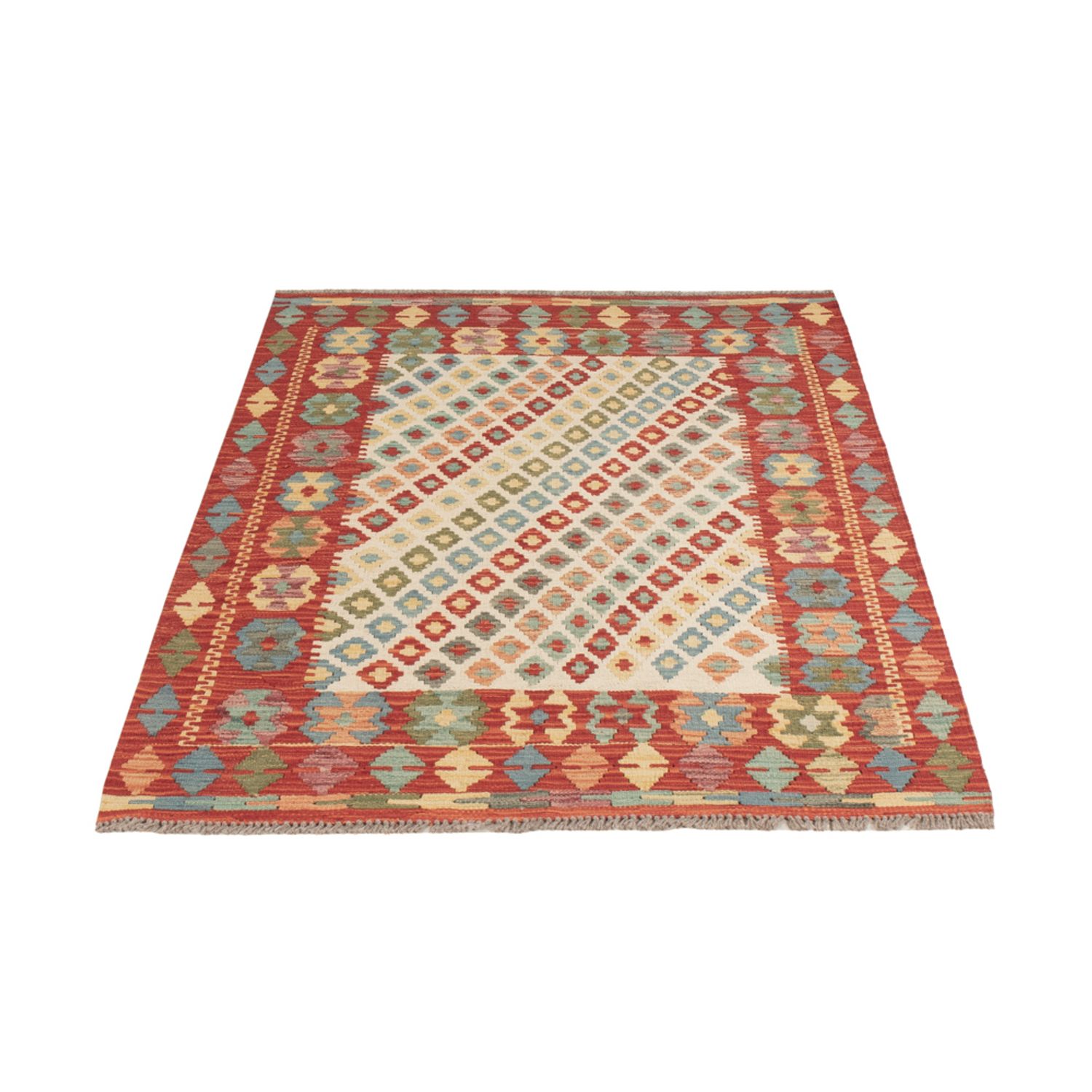 Kelim Rug - Splash - 155 x 102 cm - colorful