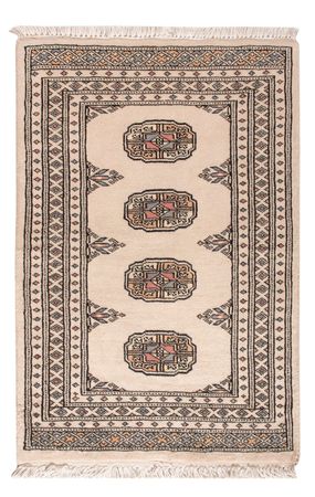 Pakistaans tapijt - 90 x 61 cm - crème