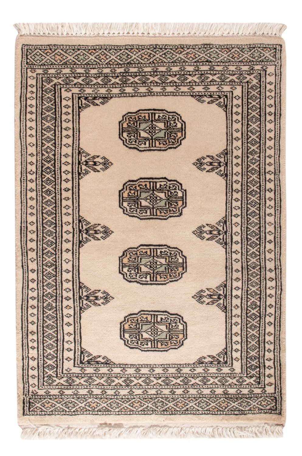 Pakistaans tapijt - 89 x 62 cm - crème