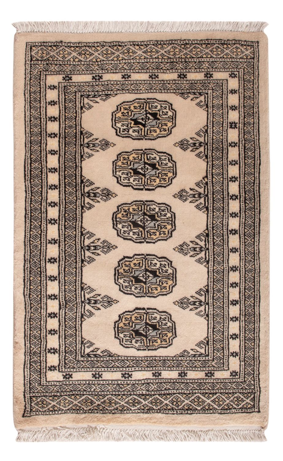 Pakistaans tapijt - 95 x 63 cm - crème
