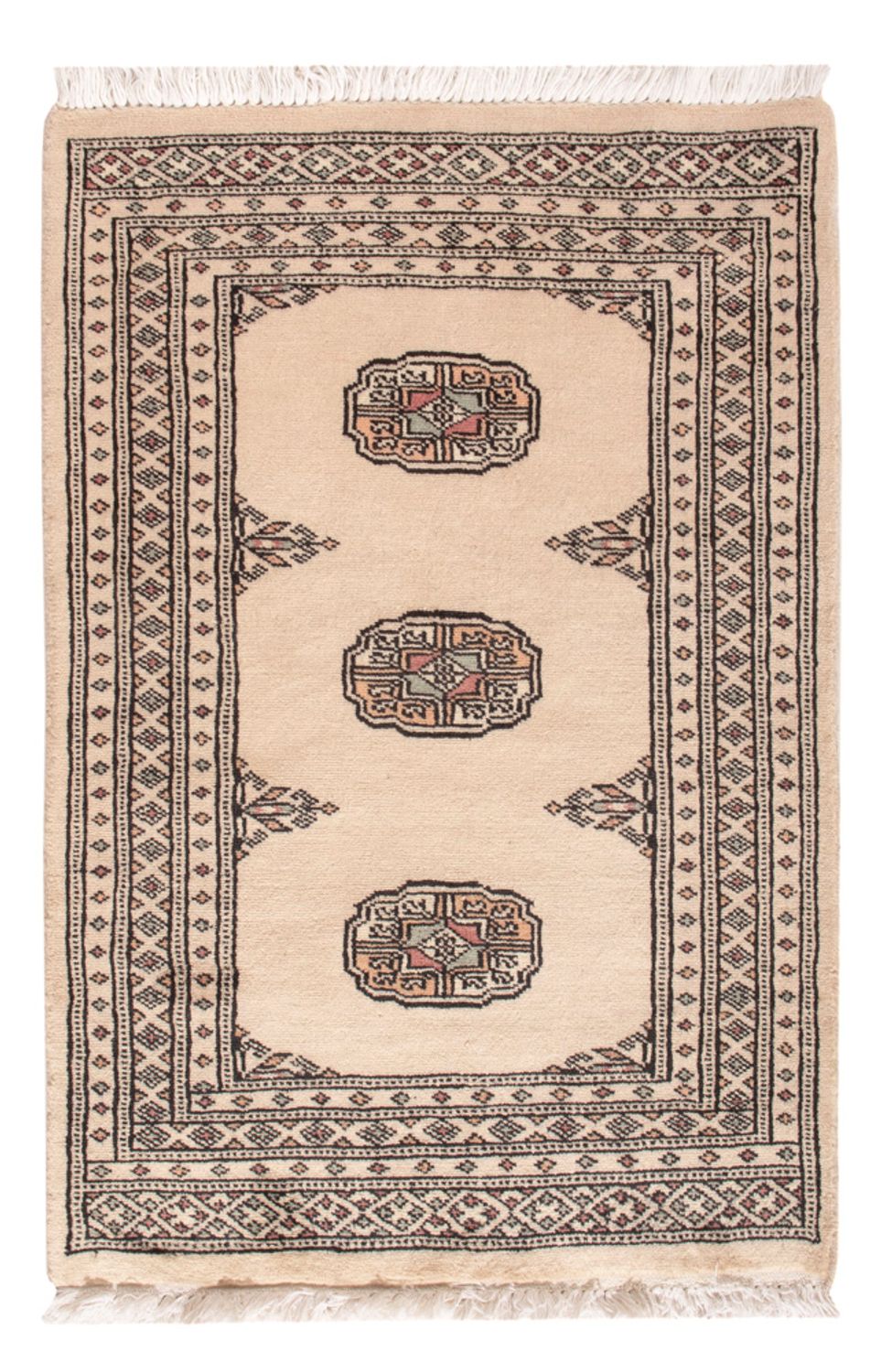 Dywan pakistański - 89 x 63 cm - kremowy
