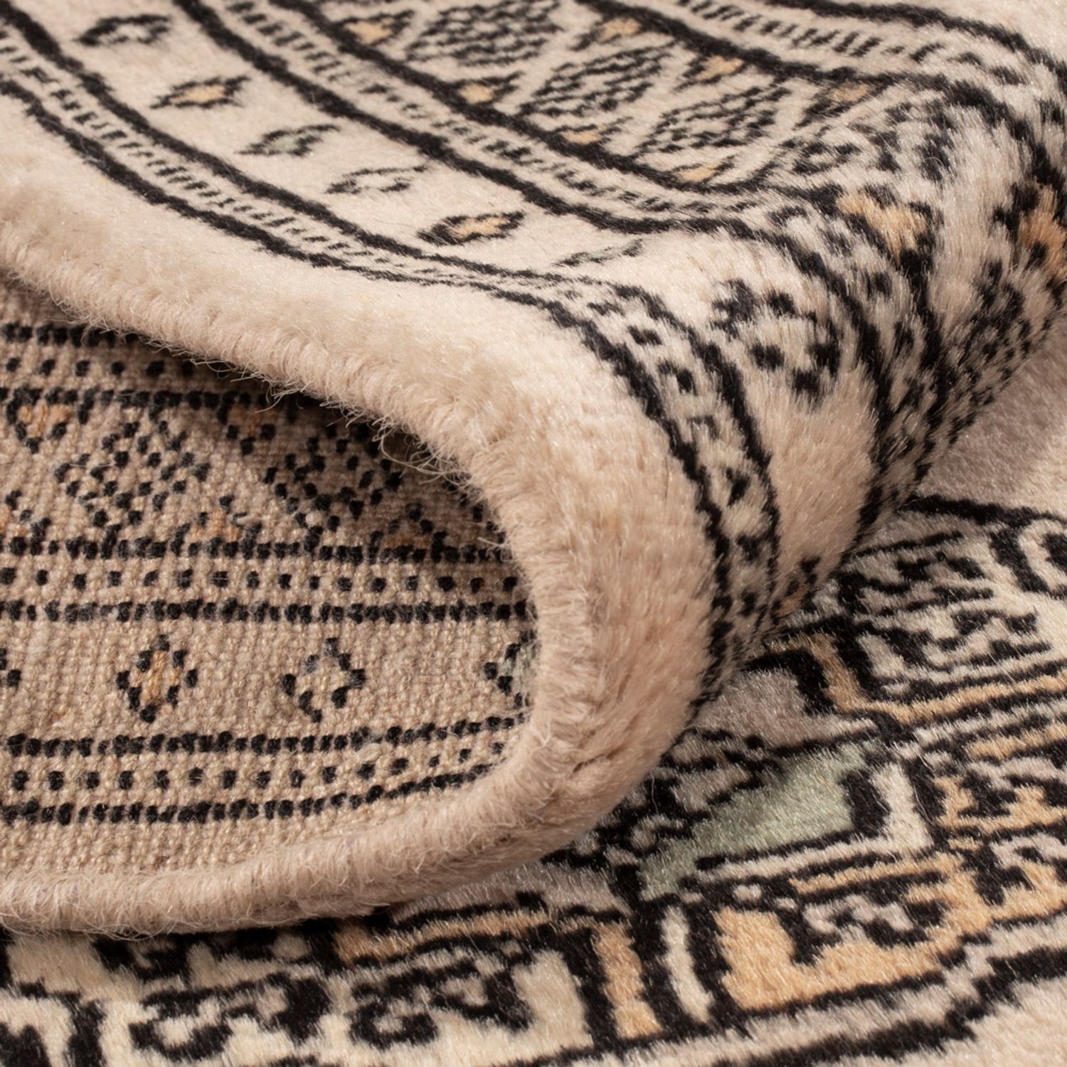 Pakistaans tapijt - 98 x 63 cm - crème