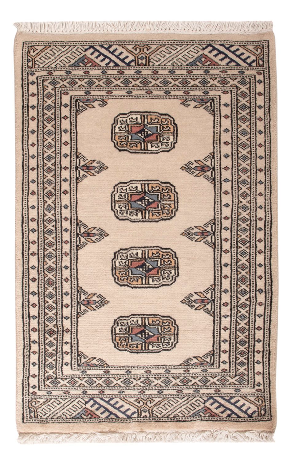 Pakistaans tapijt - 93 x 63 cm - crème