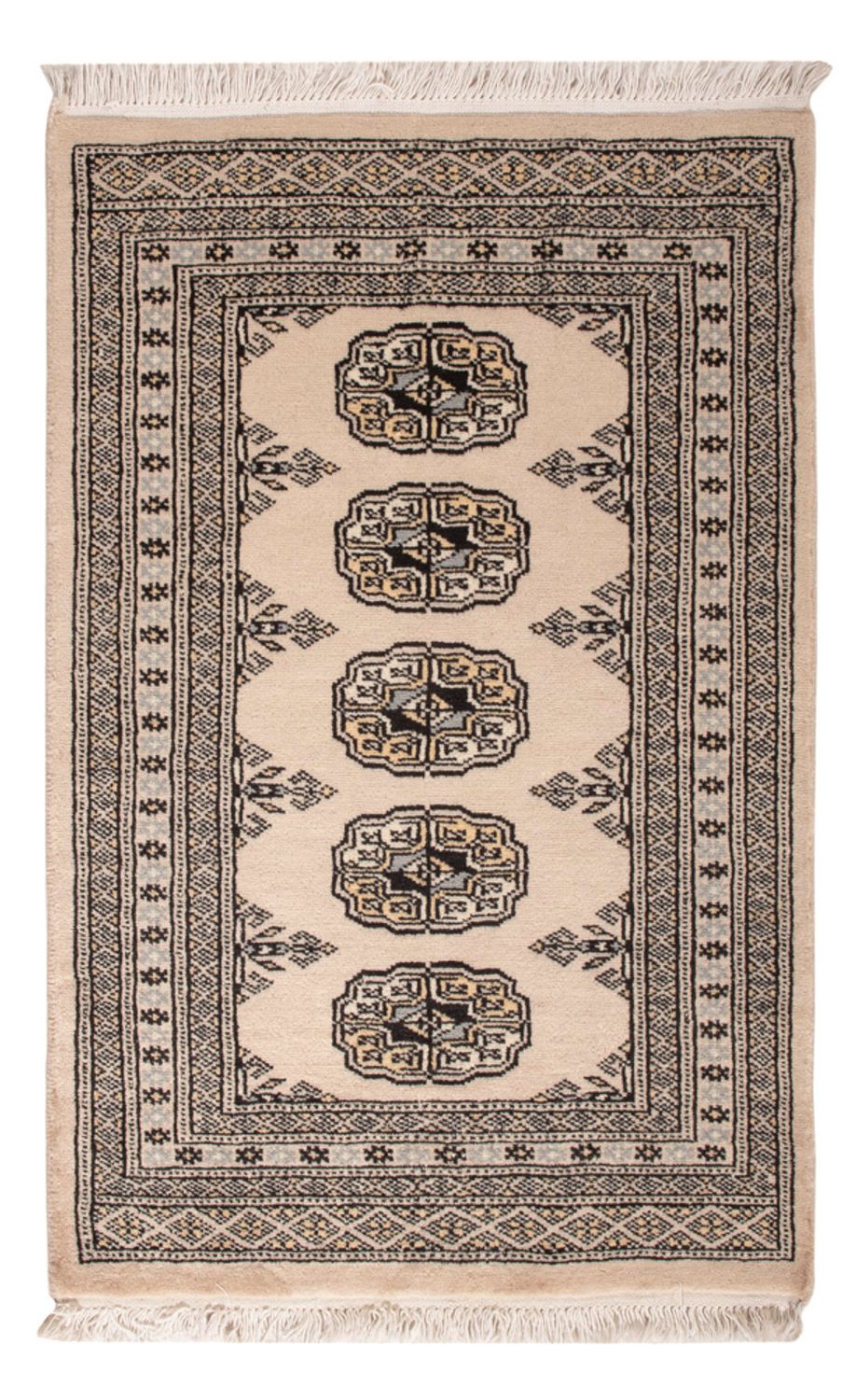 Pakistaans tapijt - 90 x 62 cm - crème