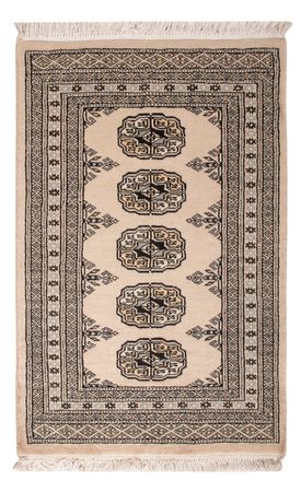 Pakistaans tapijt - 90 x 62 cm - crème