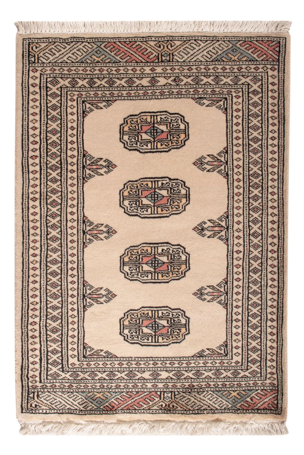 Pakistaans tapijt - 92 x 66 cm - crème