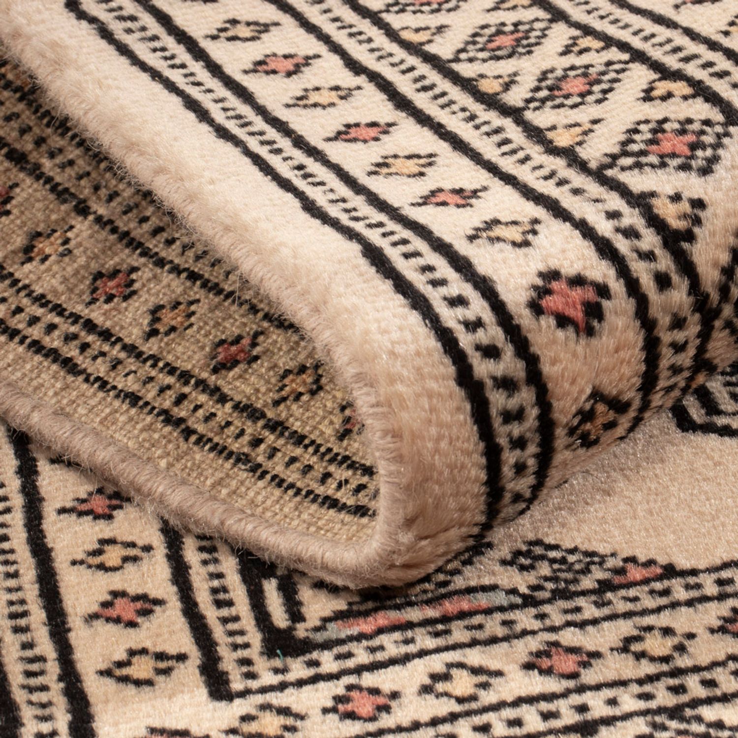 Pakistaans tapijt - 92 x 66 cm - crème