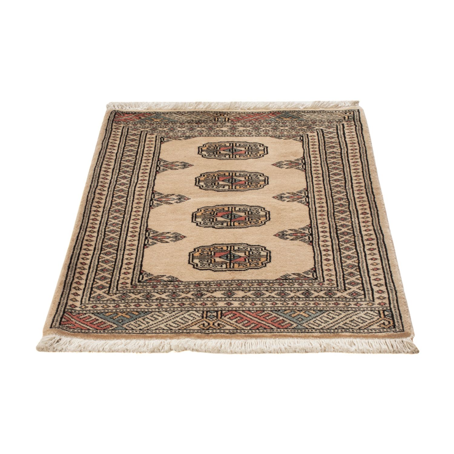 Pakistaans tapijt - 92 x 66 cm - crème
