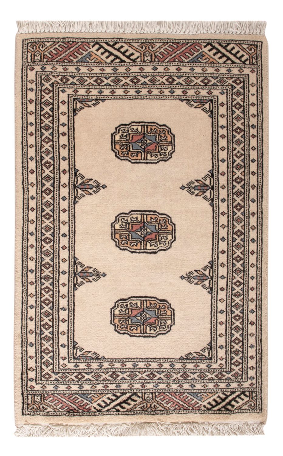 Pakistaans tapijt - 92 x 63 cm - crème