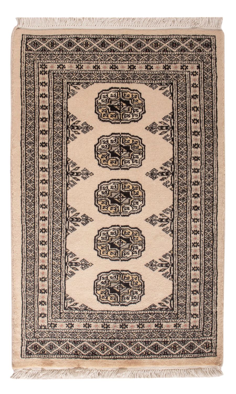 Pakistaans tapijt - 94 x 62 cm - crème