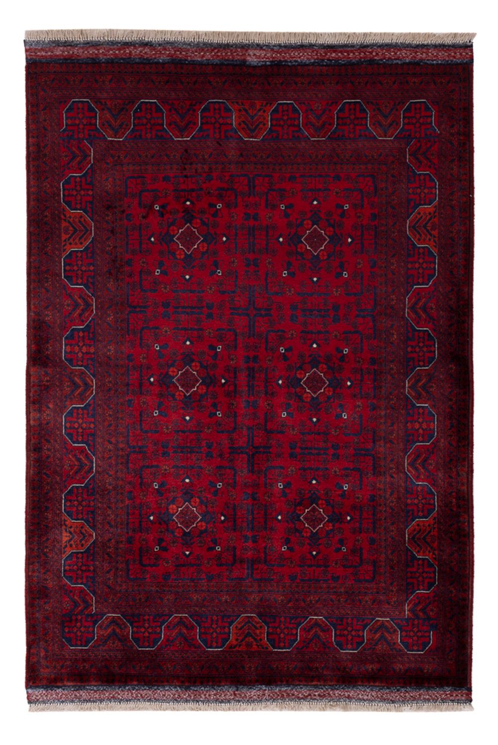 Afghan Rug - Royal - 147 x 103 cm - red
