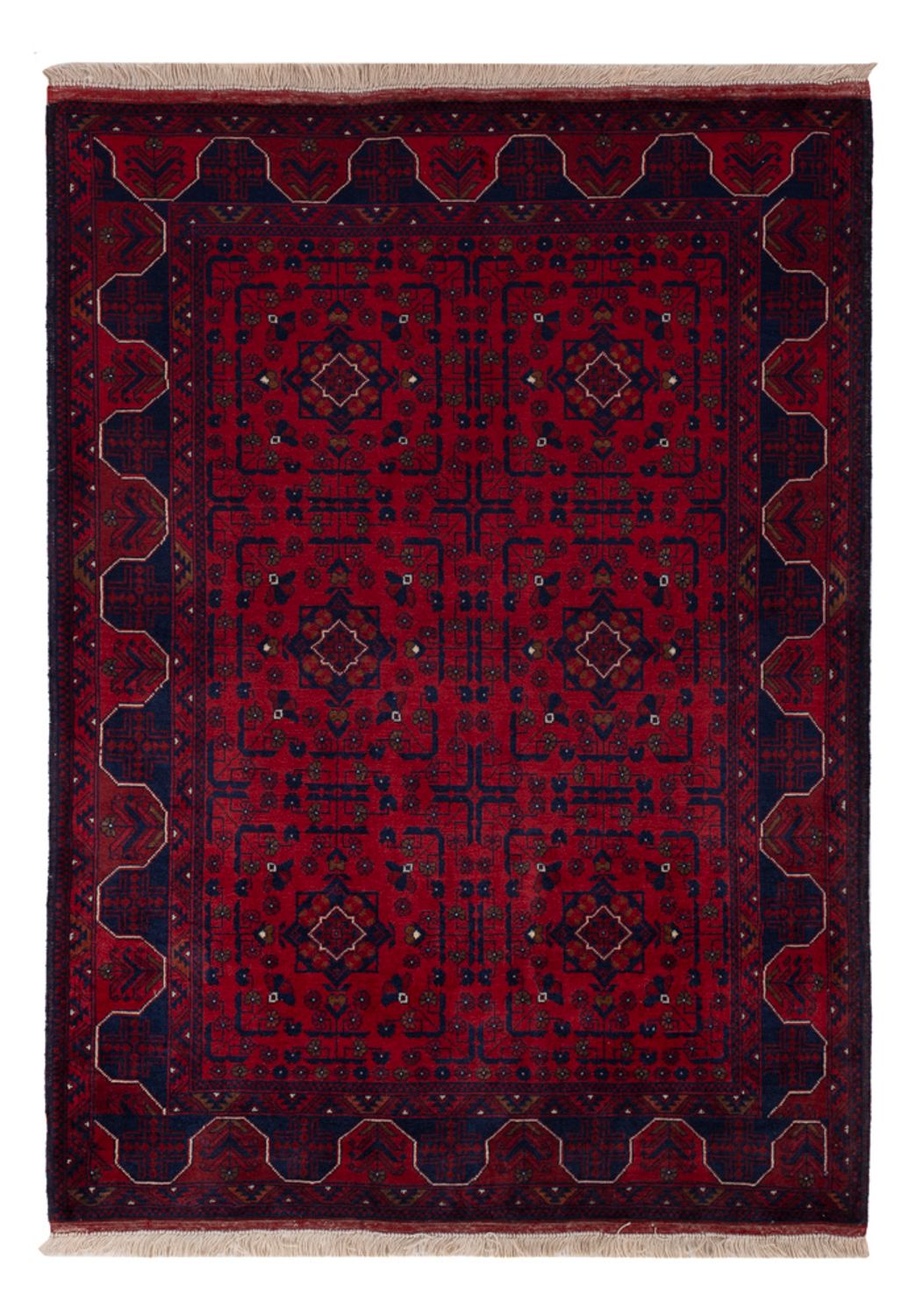 Afghaans tapijt - Koninklijke - 148 x 104 cm - rood