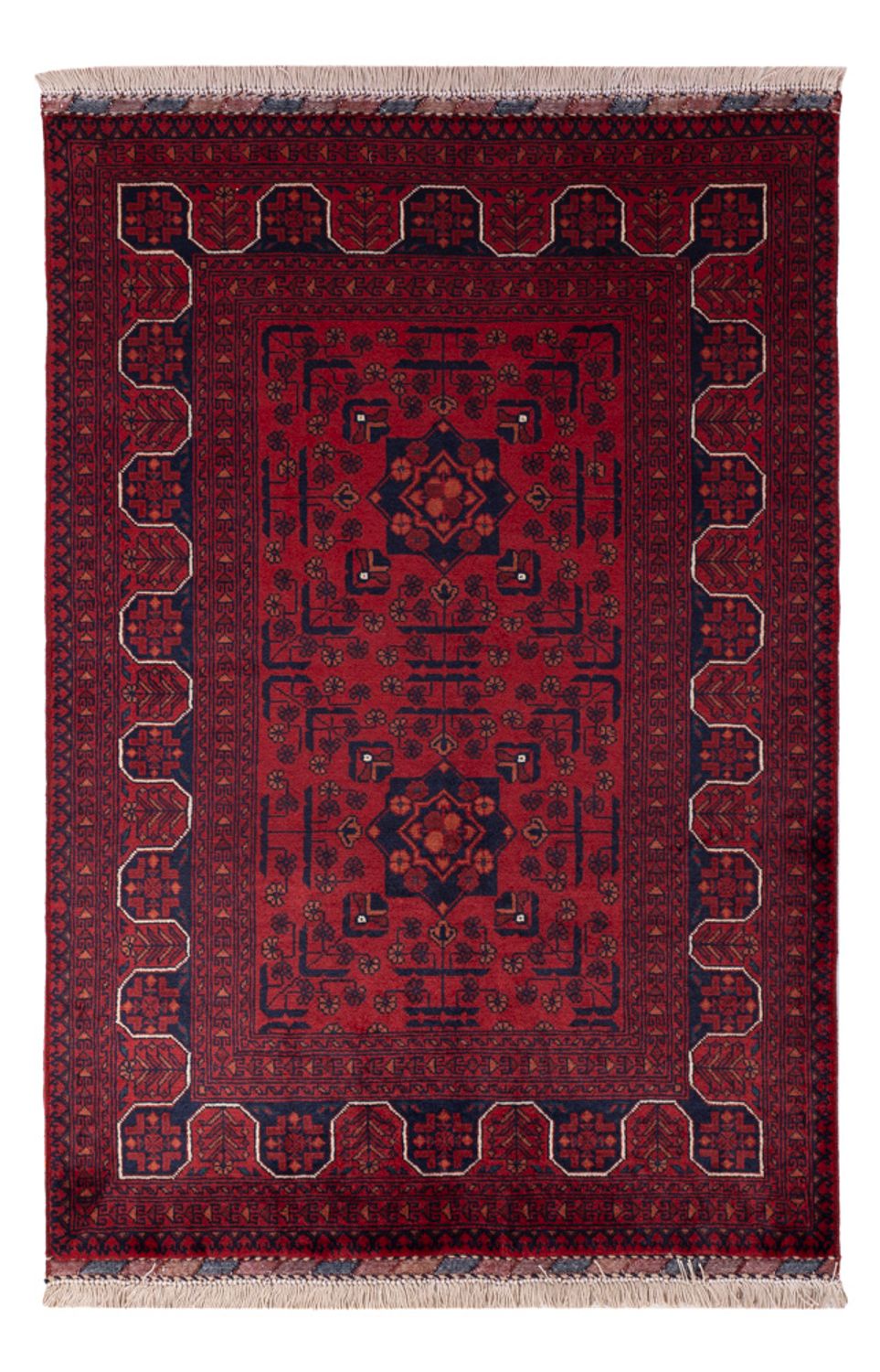 Afgański dywan - Kunduz - 147 x 100 cm - czerwony