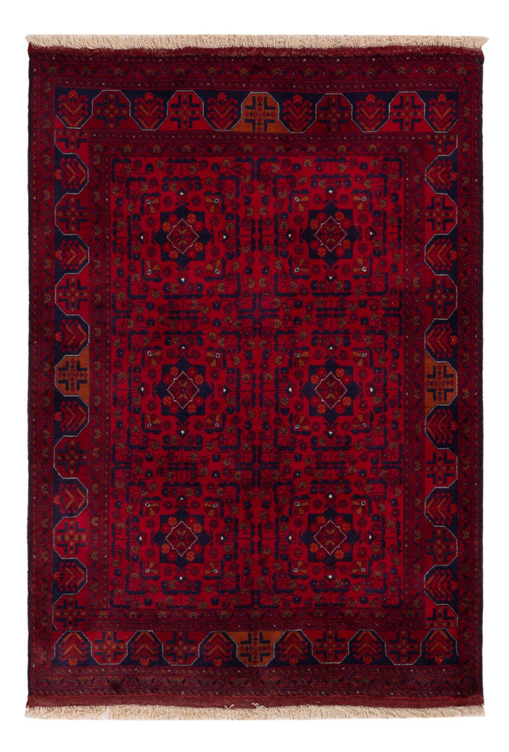 Afghan Rug - Royal - 147 x 105 cm - red