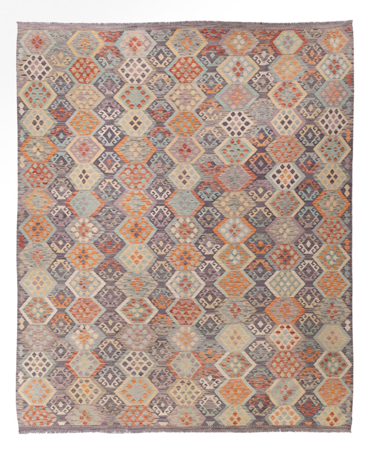 Kelimteppe - Splash - 396 x 324 cm - farget