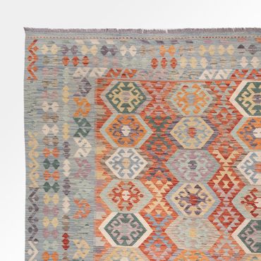 Tapete Kelim - Splash - 392 x 315 cm - colorido