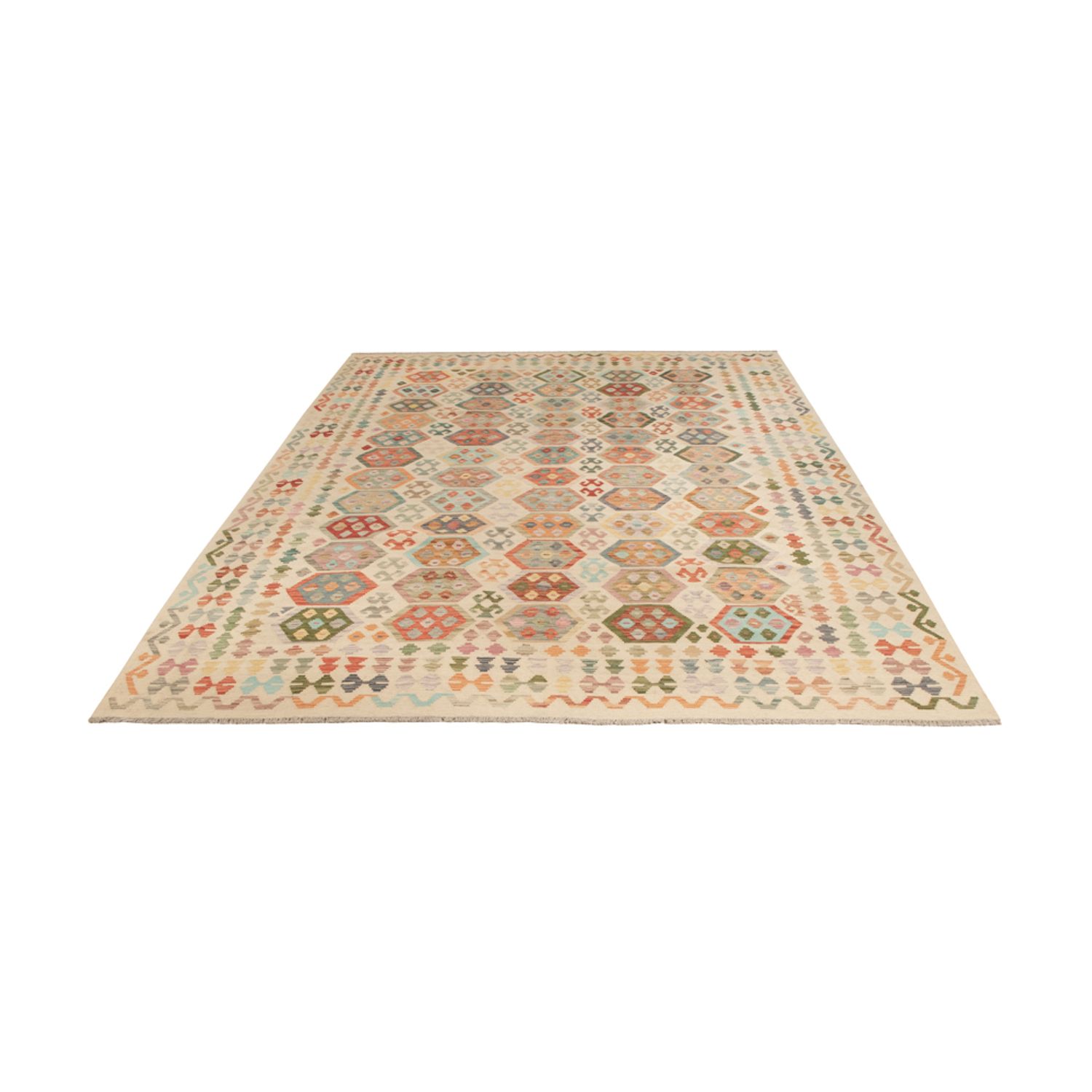 Kelim Rug - Splash - 338 x 252 cm - colorful