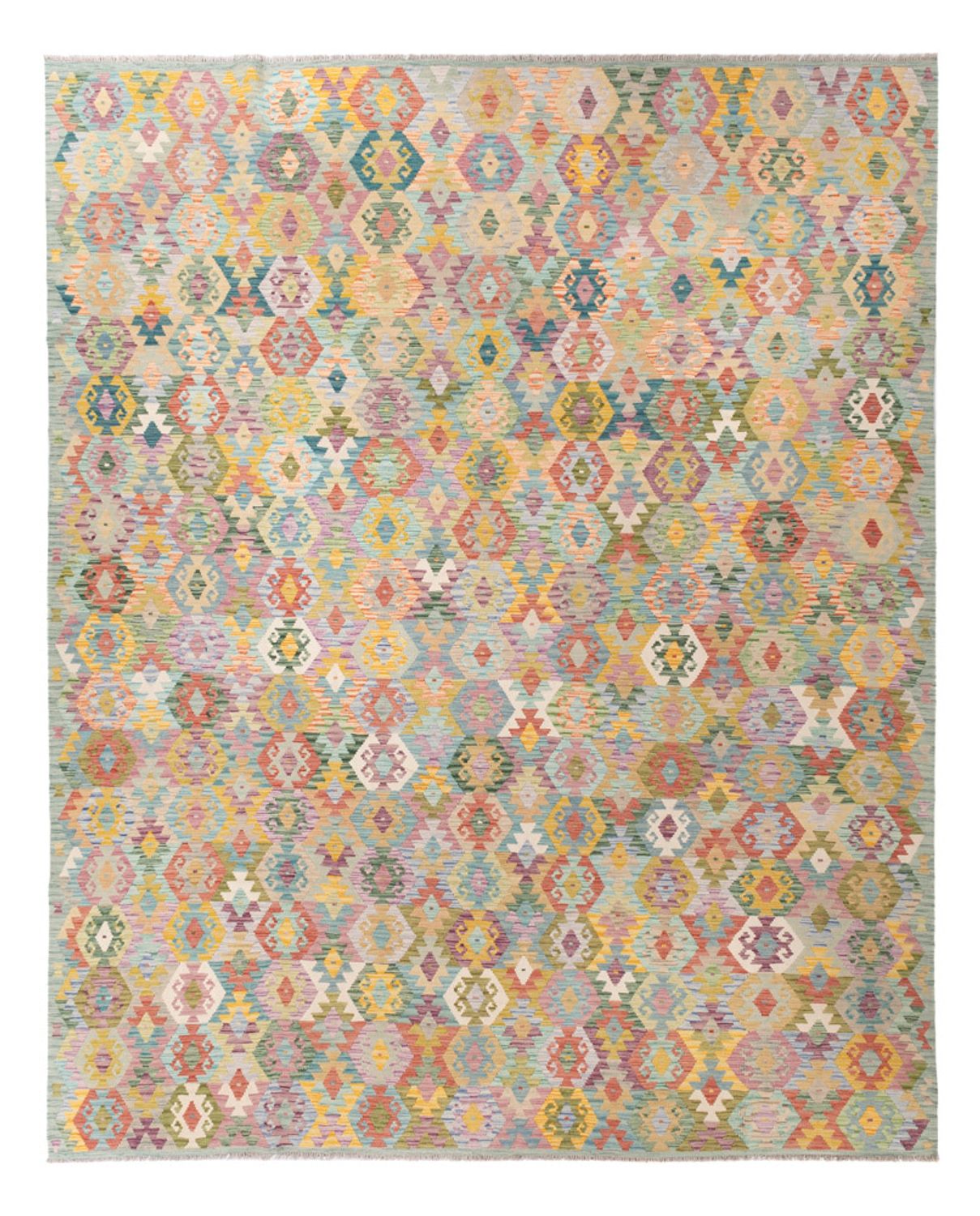 Kelim Rug - Splash - 383 x 312 cm - colorful