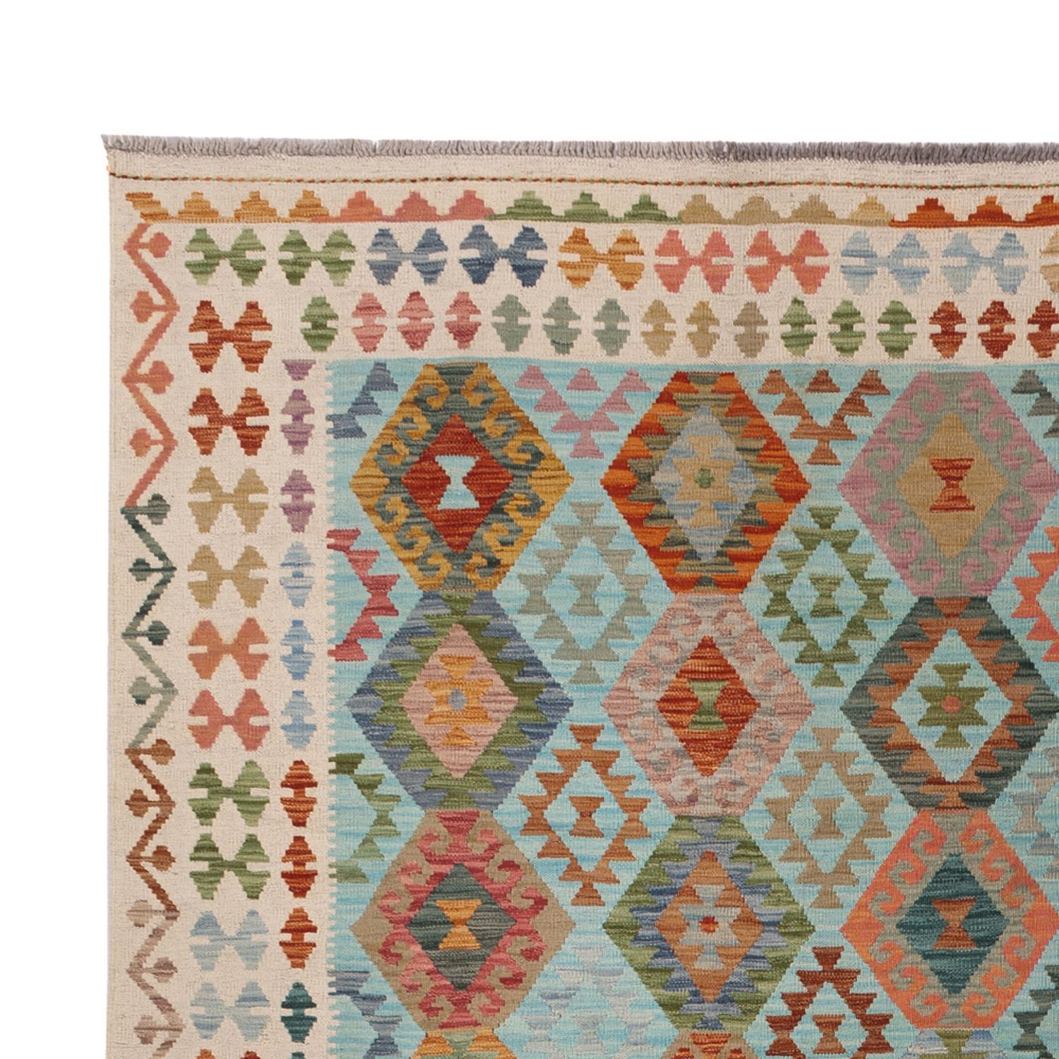 Kelim Rug - Splash - 347 x 258 cm - colorful