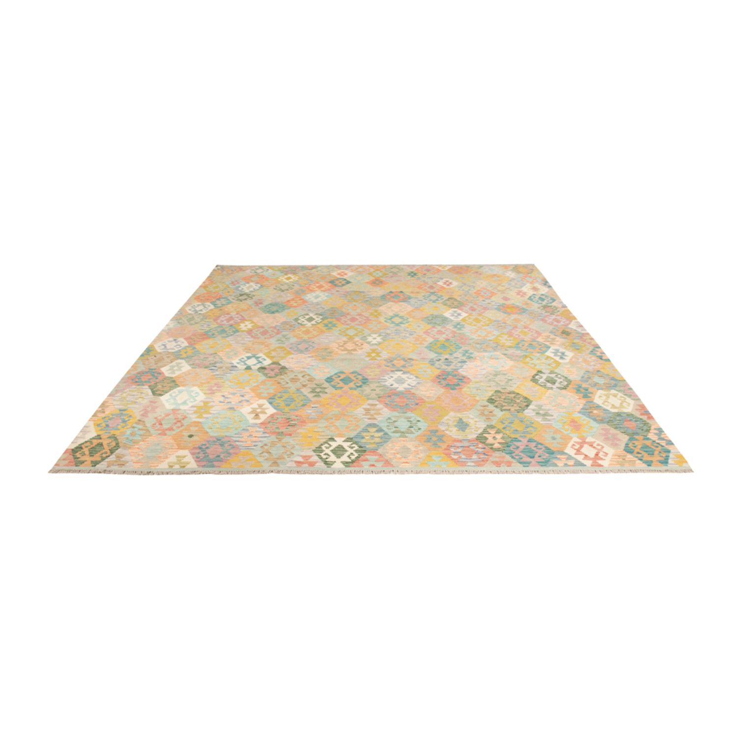 Kelim Rug - Splash - 307 x 264 cm - colorful