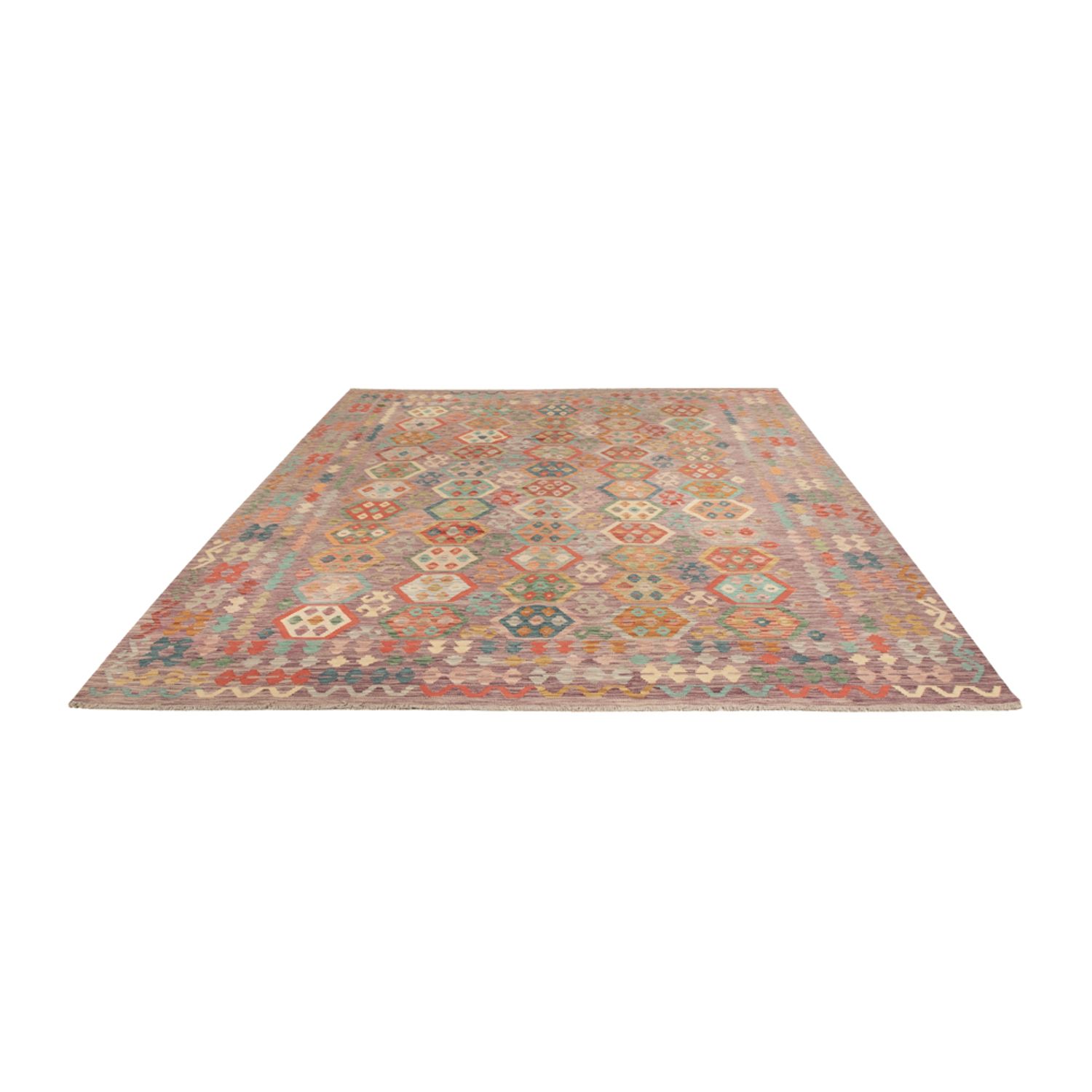 Kelim Rug - Splash - 335 x 257 cm - colorful