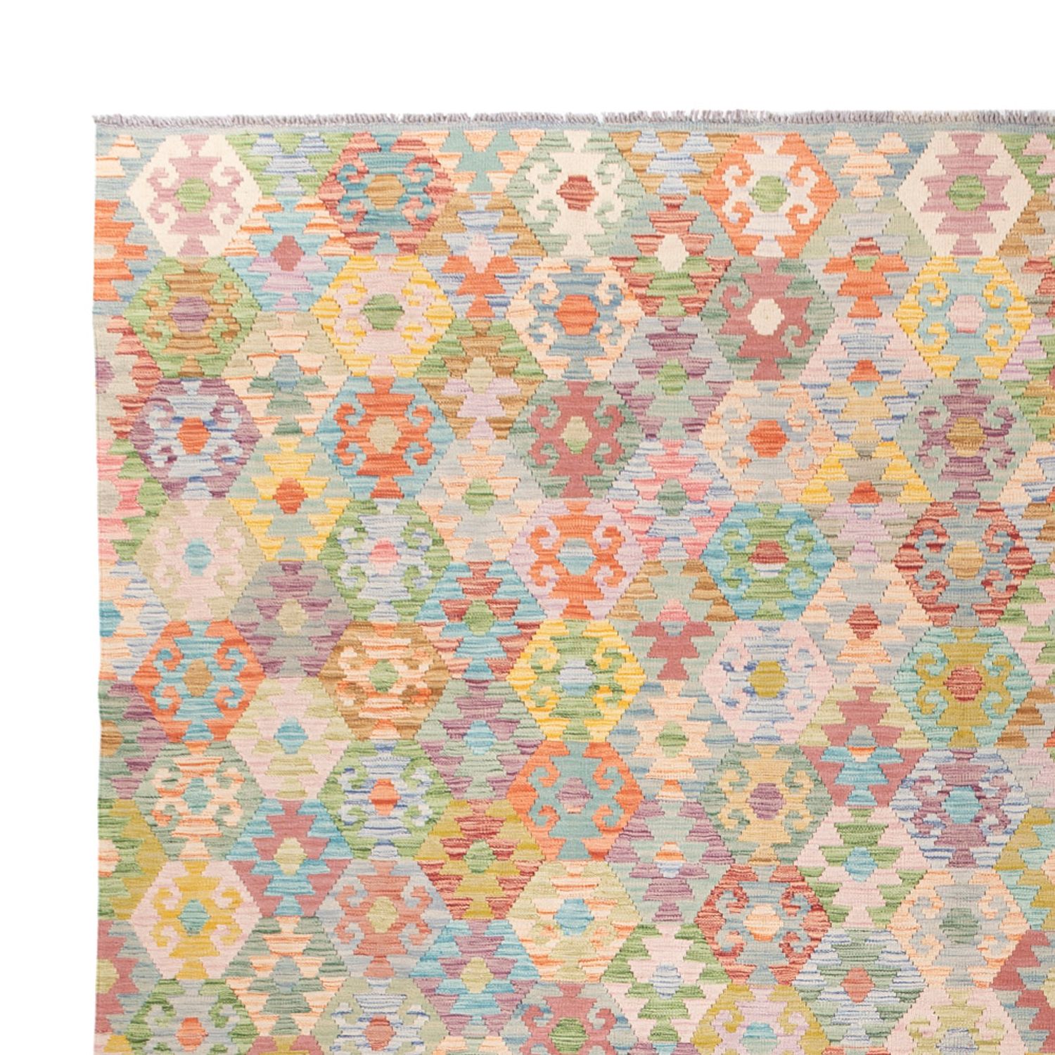 Kelim Rug - Splash - 392 x 323 cm - colorful