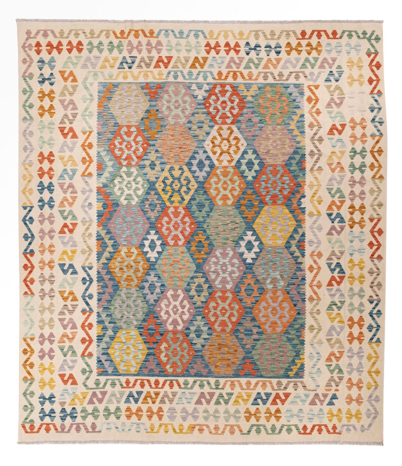 Kelimteppe - Splash - 290 x 253 cm - farget