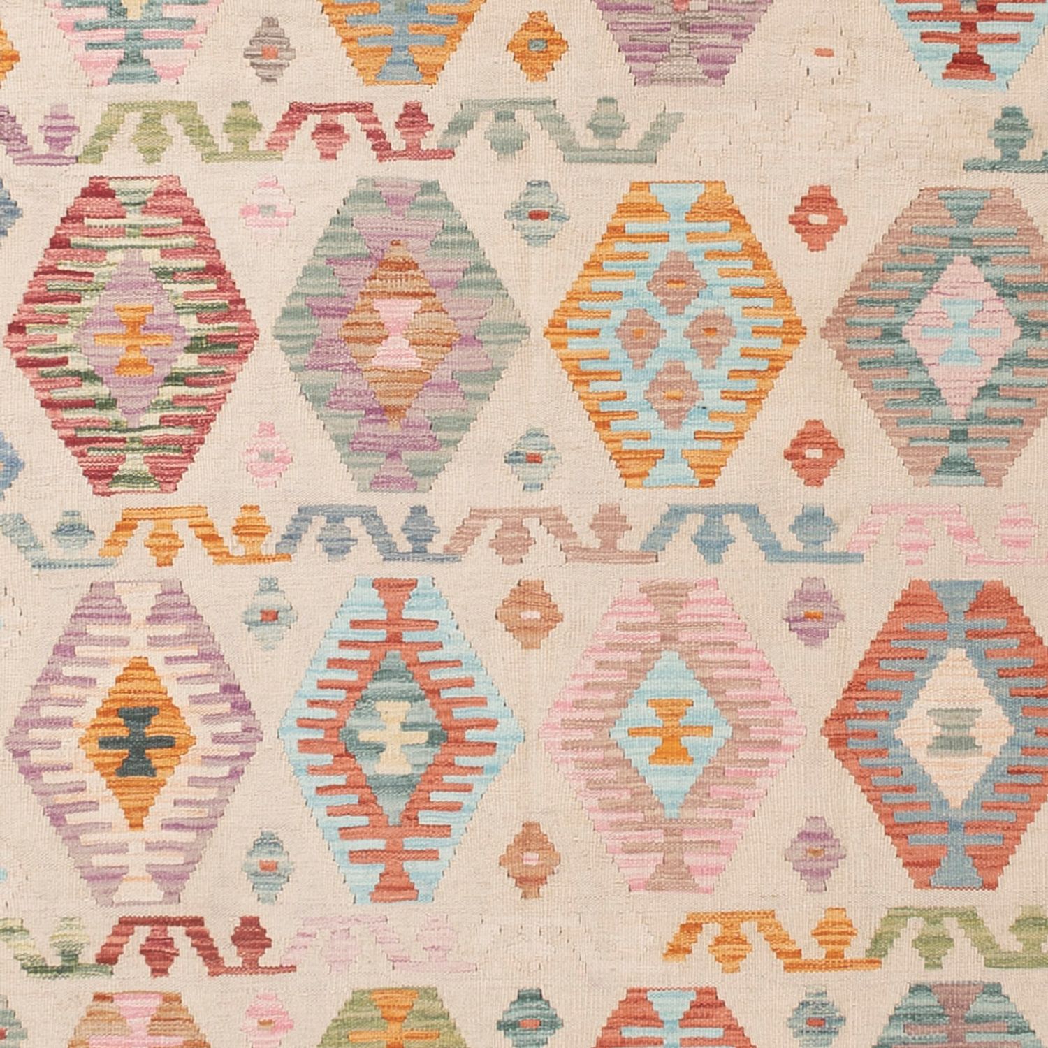Kelim Rug - Splash - 296 x 239 cm - colorful