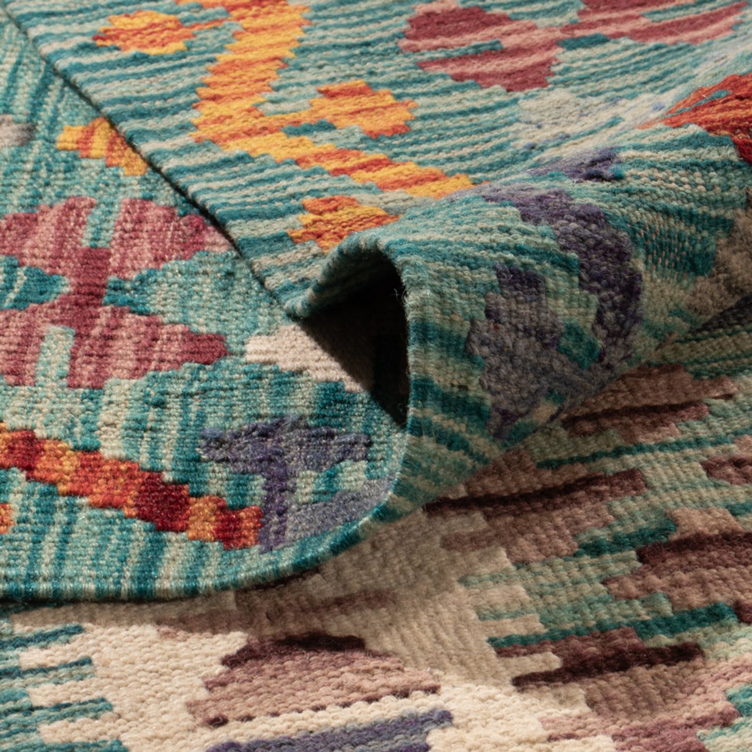 Kelim Rug - Splash - 352 x 251 cm - colorful