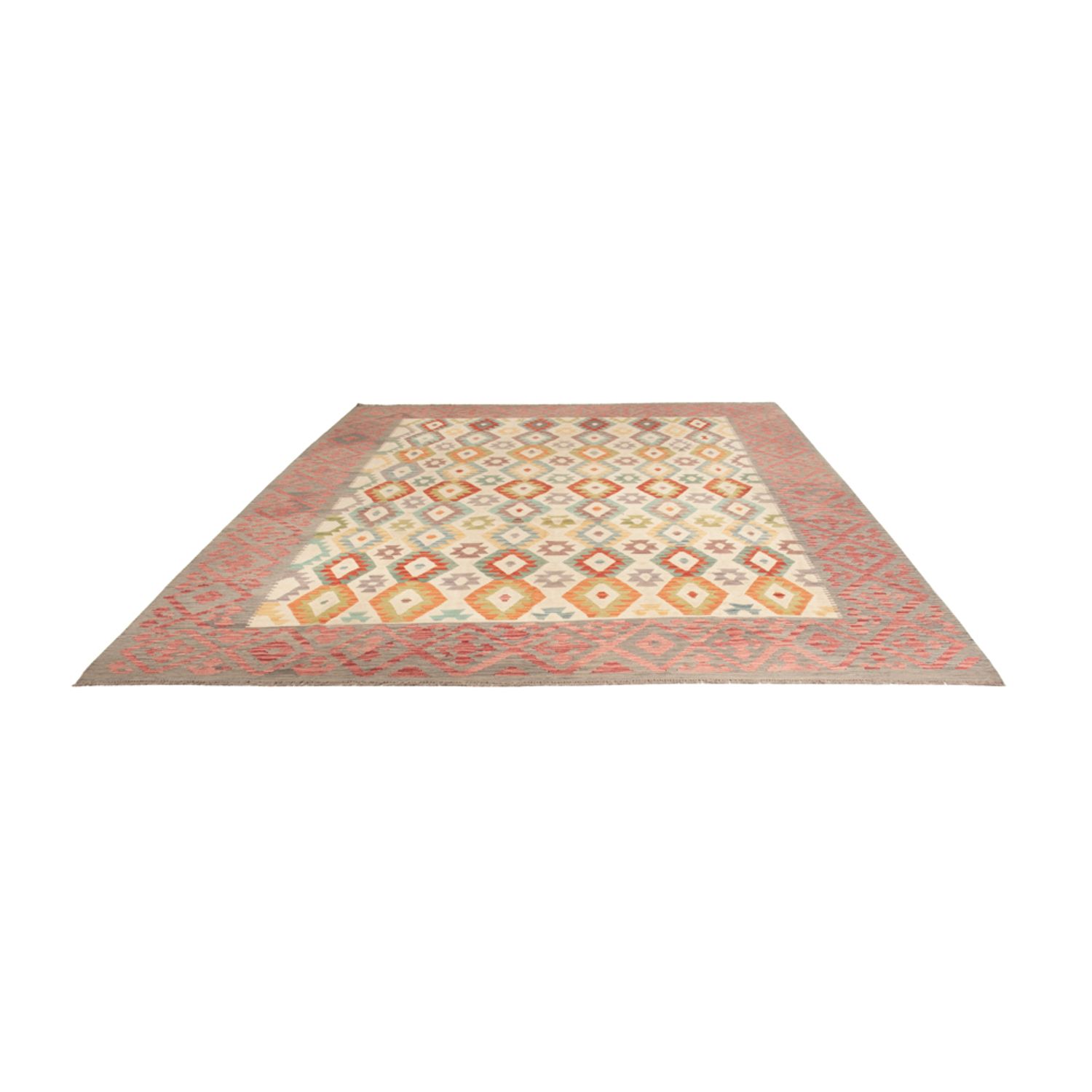 Kelim Rug - Splash - 389 x 314 cm - colorful
