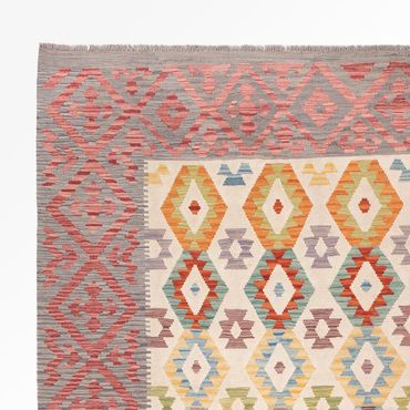 Kelim Rug - Splash - 389 x 314 cm - colorful