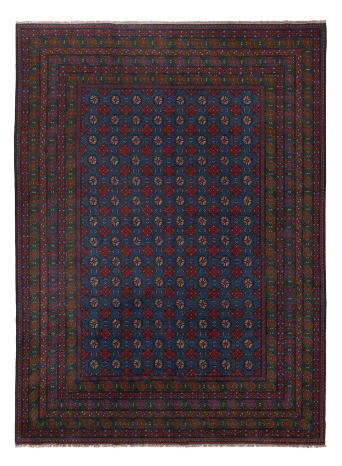 Afghan Rug - Filpa - 355 x 252 cm - blue