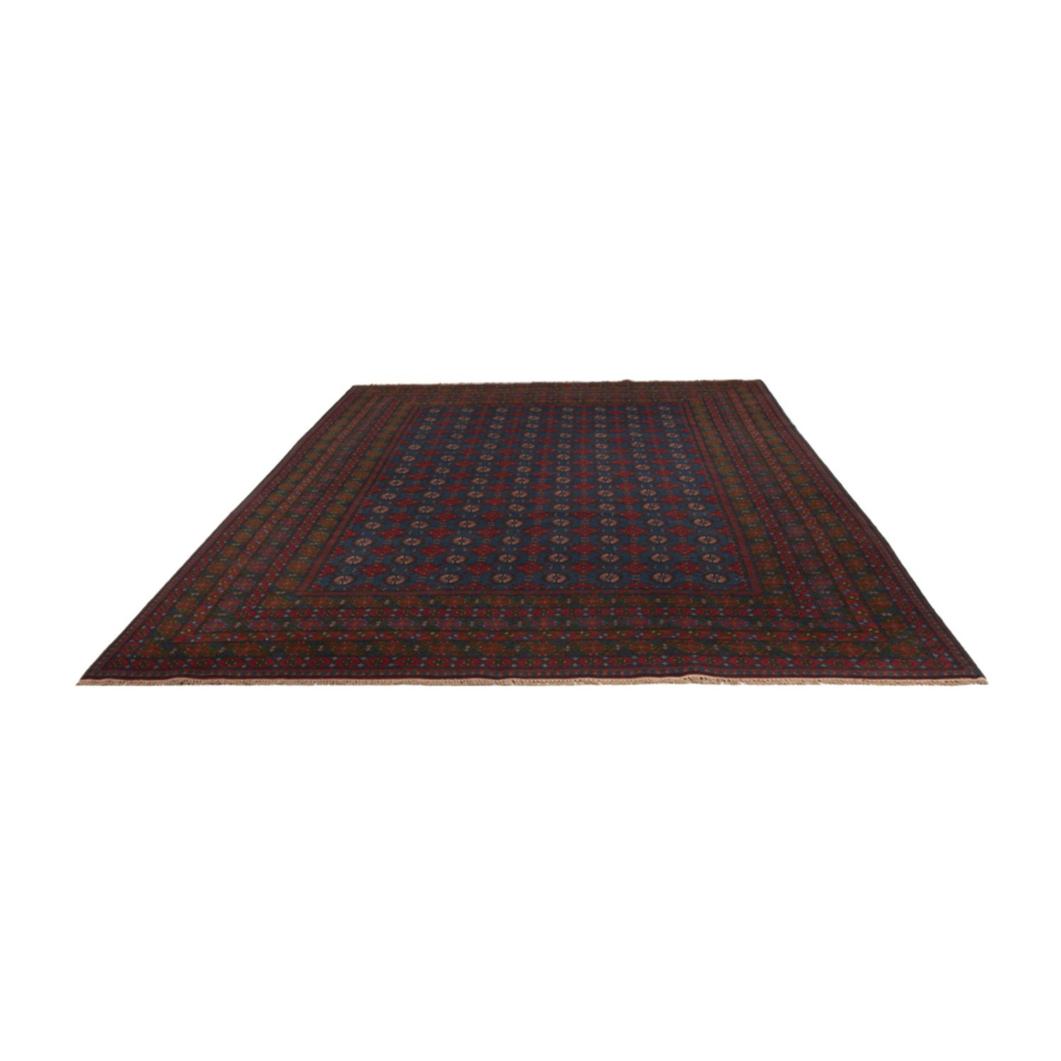Afghan Rug - Filpa - 355 x 252 cm - blue