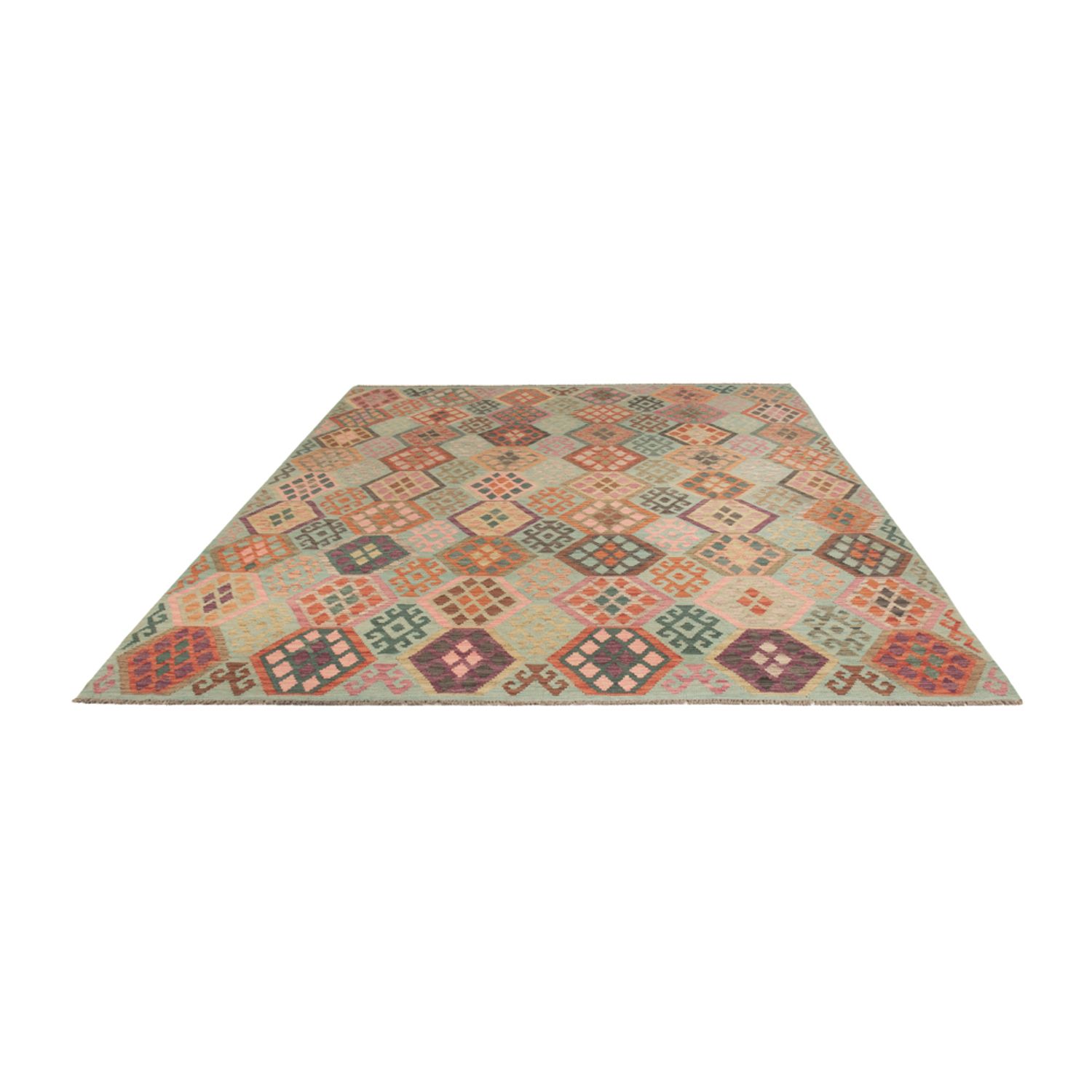 Kelim Rug - Splash - 347 x 257 cm - colorful