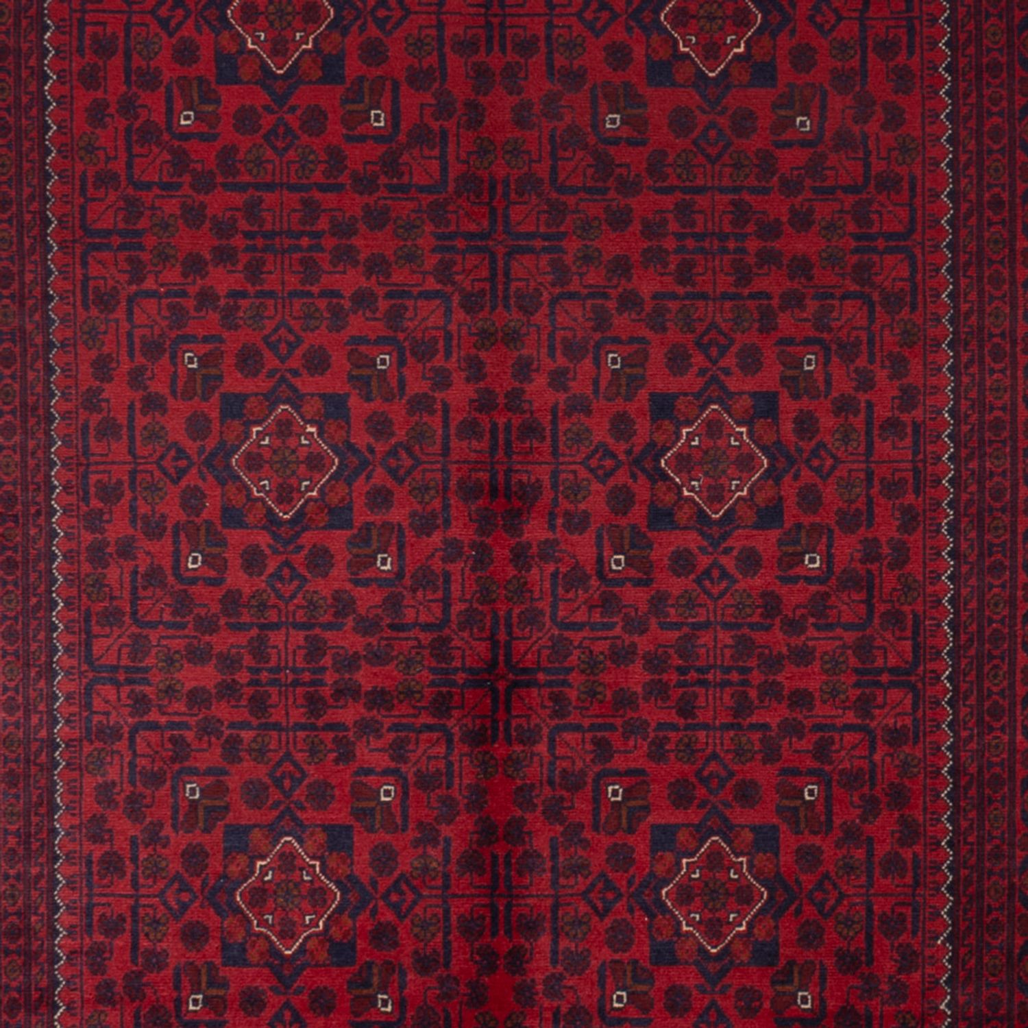 Biegacz Afgański dywan - Kunduz - 385 x 148 cm - czerwony