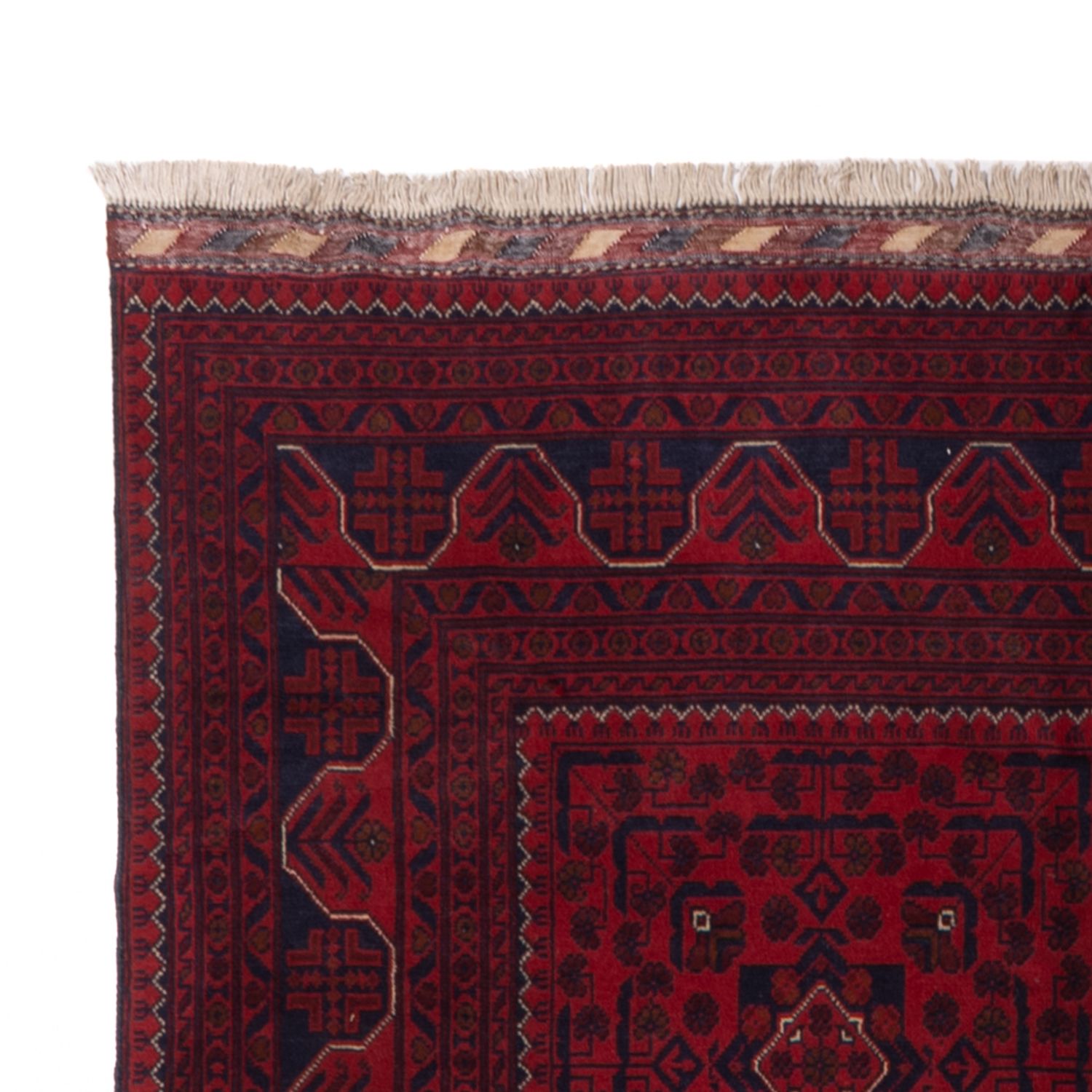 Biegacz Afgański dywan - Kunduz - 385 x 148 cm - czerwony