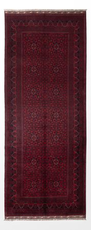 Løper Afghanske tepper - Kunduz - 385 x 148 cm - rød