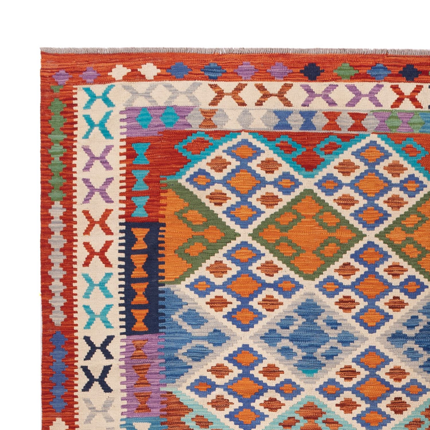 Kelim Rug - Splash - 348 x 249 cm - colorful
