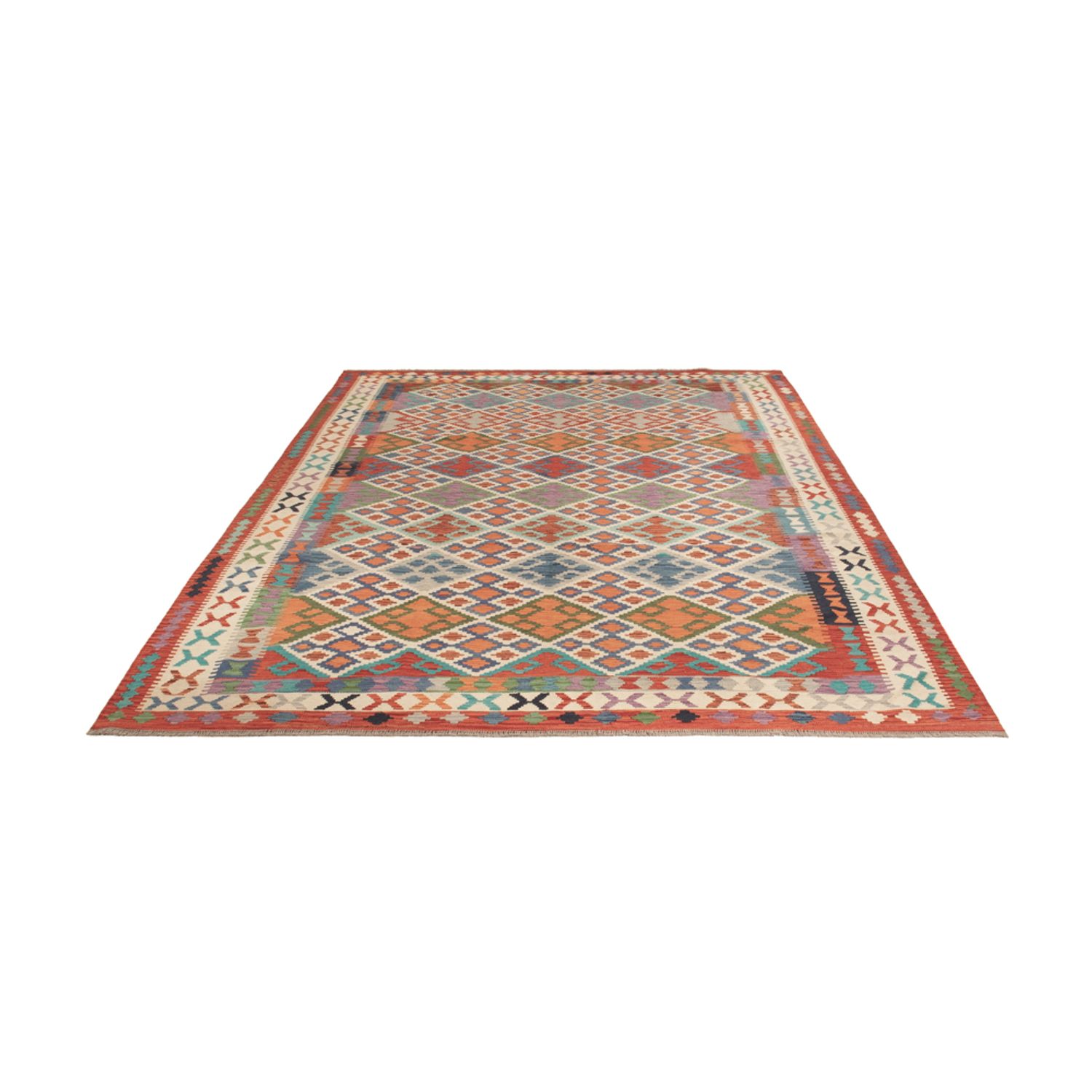 Kelim Rug - Splash - 348 x 249 cm - colorful