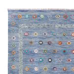 Dywan Kelim - Splash - 352 x 243 cm - niebieski