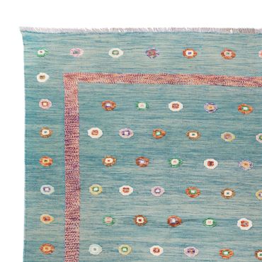 Tapete Kelim - Splash - 350 x 258 cm - azul