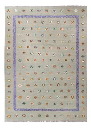 Kelimteppe - Splash - 357 x 256 cm - grå