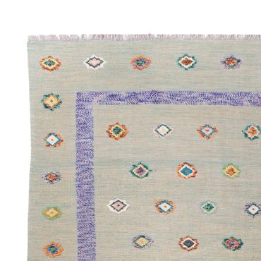 Tapete Kelim - Splash - 357 x 256 cm - cinzento