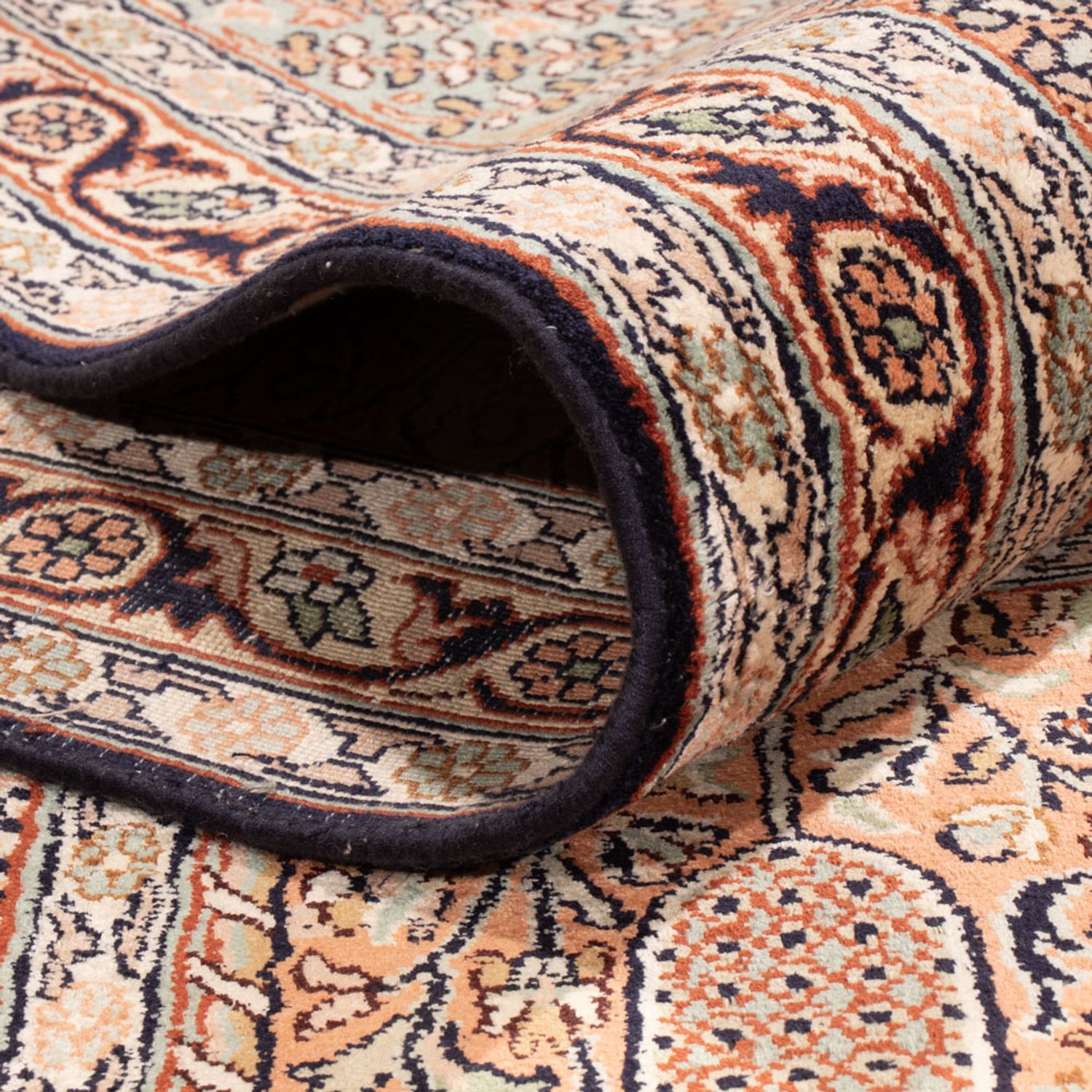 Sidenmatta - Kashmir Silk - 315 x 214 cm - ljusbeige